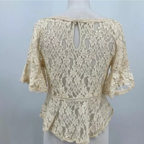 NWOT Free People All You Need is Lace peplum top Size Large - Picture 5 of 5